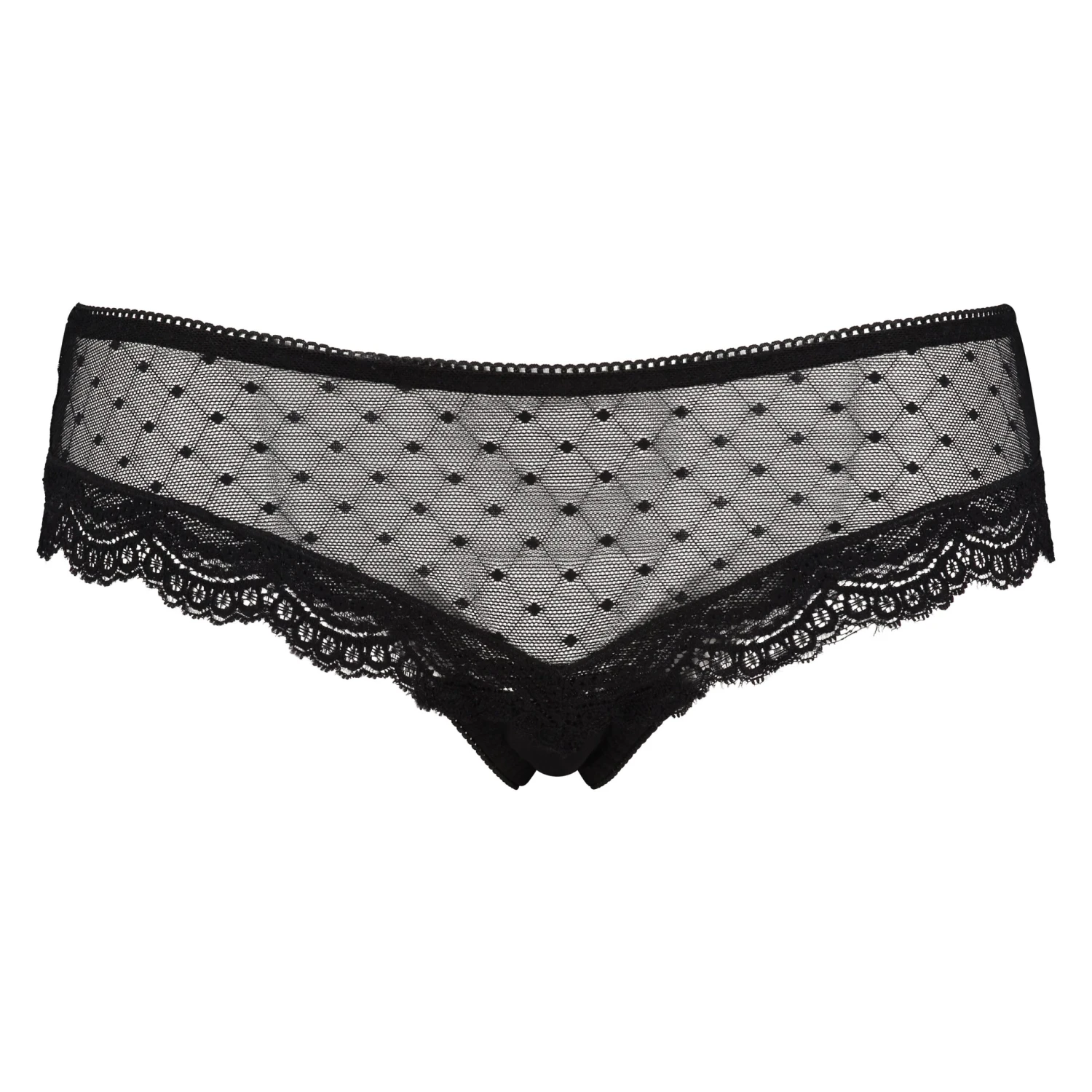 Slip Brésilien Embroidered Mesh - Noir 4 Slip Brésilien Embroidered Mesh - Noir – Image 4