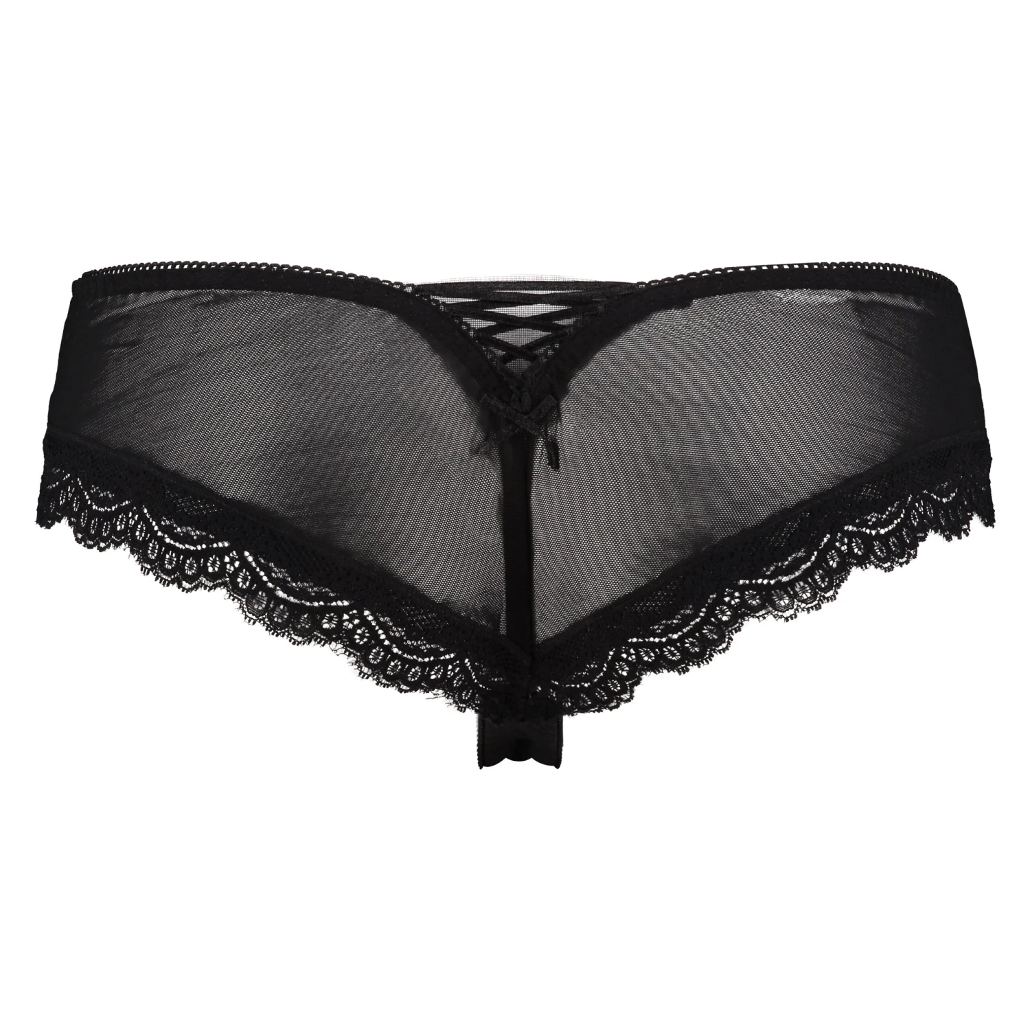 Slip Brésilien Embroidered Mesh - Noir 5 Slip Brésilien Embroidered Mesh - Noir – Image 5
