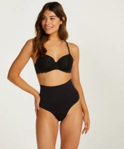 String Raffermissant Taille Haute Sans Coutures - Noir