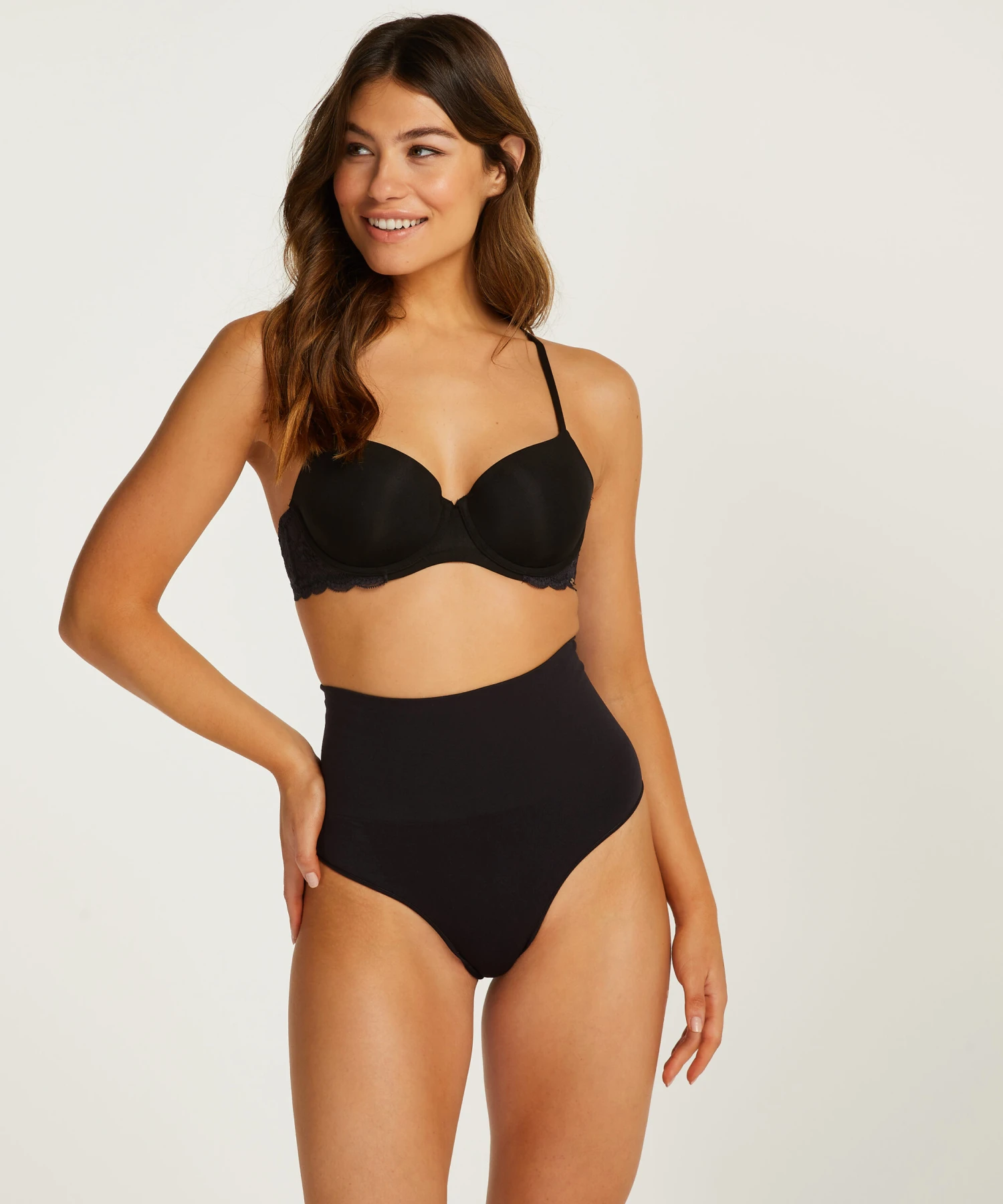 String Raffermissant Taille Haute Sans Coutures - Noir 1 String Raffermissant Taille Haute Sans Coutures - Noir