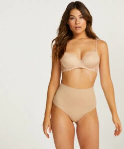 String Raffermissant Taille Haute Sans Coutures - Beige
