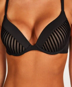 Soutien-gorge à Armatures Préformé Push-up Pia - Noir -Sous-vêtement Soldes 2024 112477 2