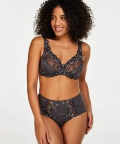 Boxer Taille Haute Diva - Gris