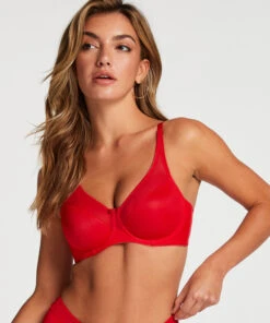 Soutien-gorge à Armatures Non-préformé Minimiseur Nina - Rouge