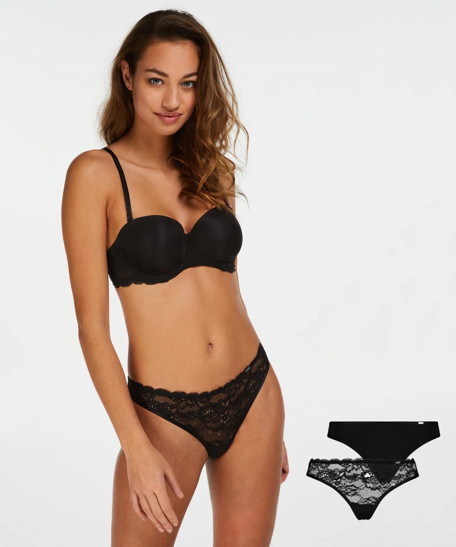 Lot De 2 Strings Angie - Noir 1 Lot De 2 Strings Angie - Noir