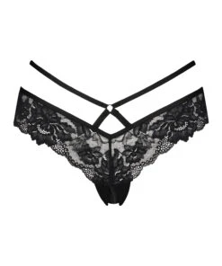 Slip Brésilien Ouvert Sosha - Noir -Sous-vêtement Soldes 2024 155089 5