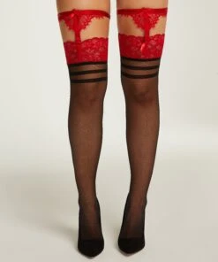 Jarretelles Private - Rouge