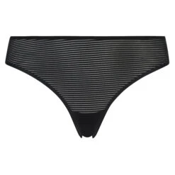 Invisible String Stripe Mesh - Noir -Sous-vêtement Soldes 2024 168474 5