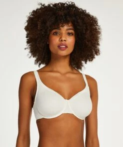 Soutien-gorge à Armatures Non-préformé Satin Fleece - Blanc
