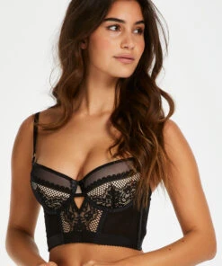 Sous-vêtement Soldes 2024 21 Soutien-gorge Rembourré à Armatures Longline Malika - Noir