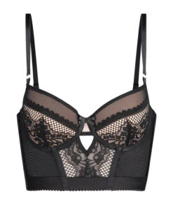 Soutien-gorge Rembourré à Armatures Longline Malika - Noir -Sous-vêtement Soldes 2024 171431 5