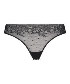 String Sans Coutures Allover Lace (tout En Dentelle) - Noir -Sous-vêtement Soldes 2024 171886 5