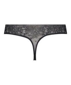 String Sans Coutures Allover Lace (tout En Dentelle) - Noir -Sous-vêtement Soldes 2024 171886 6