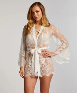 Kimono Lace Isabelle - Blanc