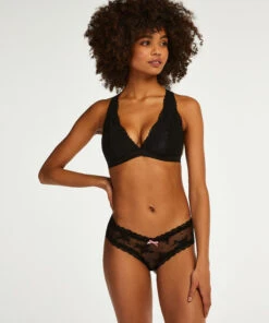 Slip Brésilien V-shape Mesh - Noir