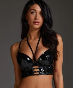 Soutien-gorge à Armatures Préformé Longline Seductress - Noir