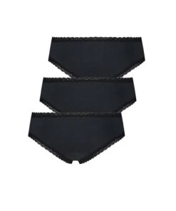 Lot De 3 Shorts Brésiliens En Coton Georgia - Noir -Sous-vêtement Soldes 2024 185896 6