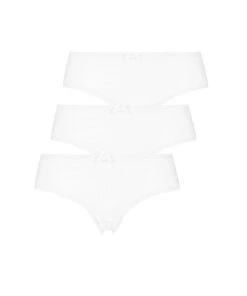 Lot De 3 Shorts Brésiliens En Coton Georgia - Blanc -Sous-vêtement Soldes 2024 185897 5