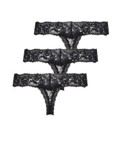 Pack De 3 Strings Madison - Noir -Sous-vêtement Soldes 2024 185907 6