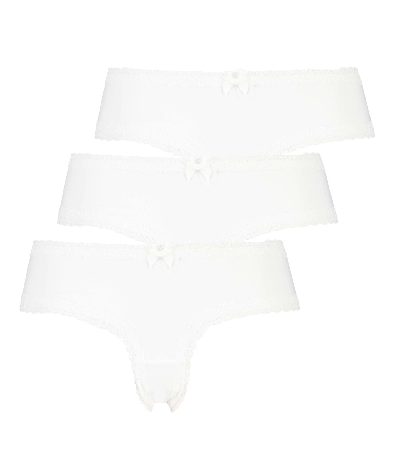Lot De 3 Slips Brésiliens London - Blanc 4 Lot De 3 Slips Brésiliens London - Blanc – Image 4