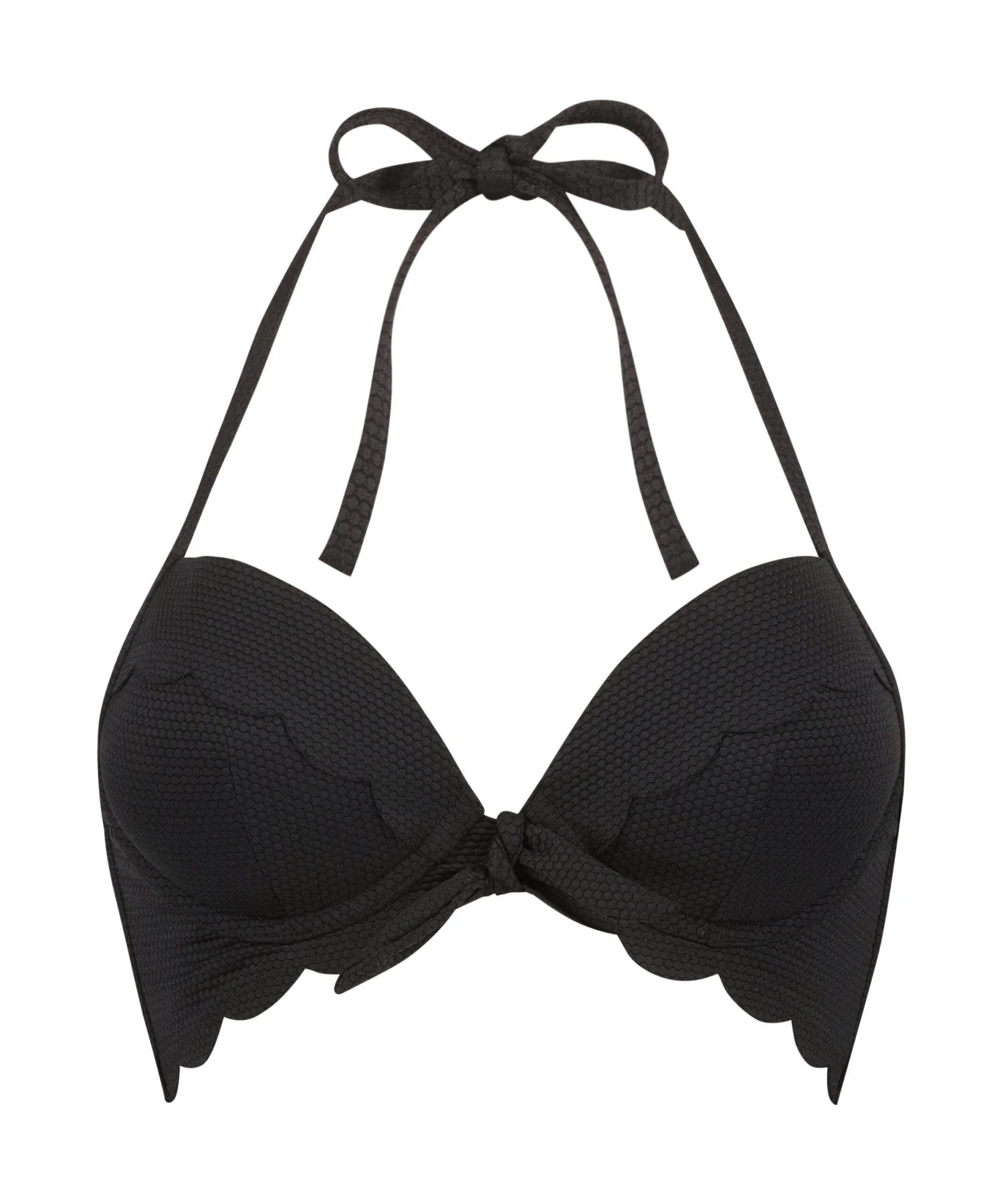 Haut De Bikini à Armatures à Effet Push-up Préformé Scallop Taille A - E - Noir 5 Haut De Bikini à Armatures à Effet Push-up Préformé Scallop Taille A - E - Noir – Image 5