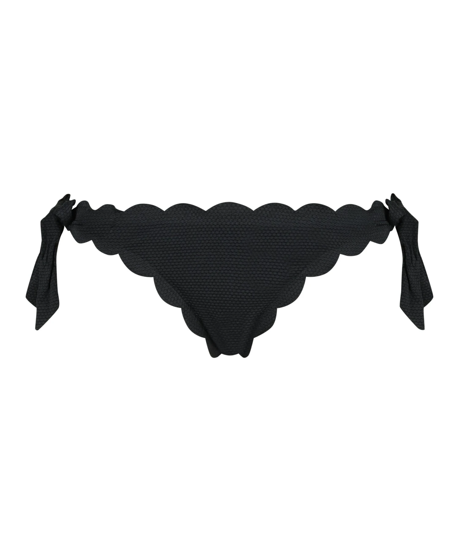 Bas De Bikini Coquin Festonné - Noir 4 Bas De Bikini Coquin Festonné - Noir – Image 4