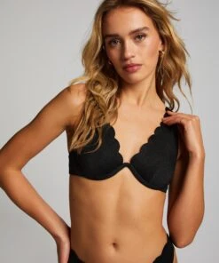 Haut De Bikini à Armatures Non Préformé Scallop - Noir