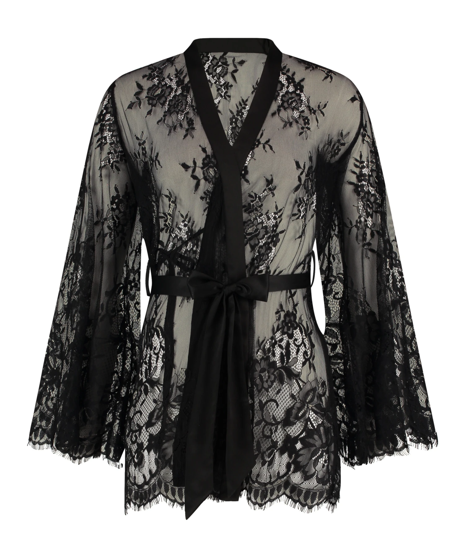 Kimono Lace Isabelle - Noir 4 Kimono Lace Isabelle - Noir – Image 4