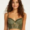 Soutien-gorge Rembourré à Armatures Longline Malika - Vert