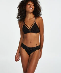 Slip Brésilien échancré Sully - Noir