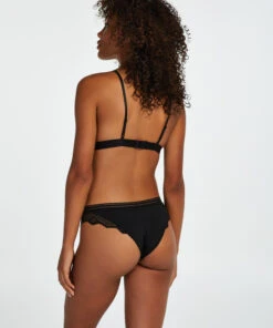 Slip Brésilien échancré Sully - Noir -Sous-vêtement Soldes 2024 191893 4