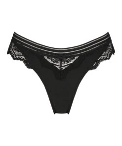 Slip Brésilien échancré Sully - Noir -Sous-vêtement Soldes 2024 191893 5