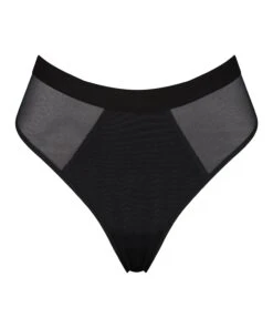 String Mesh Invisible échancré - Noir -Sous-vêtement Soldes 2024 194294 5