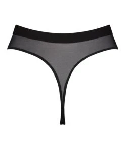 String Mesh Invisible échancré - Noir -Sous-vêtement Soldes 2024 194294 6