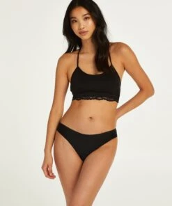 Slip Brésilien Résille Invisible - Noir