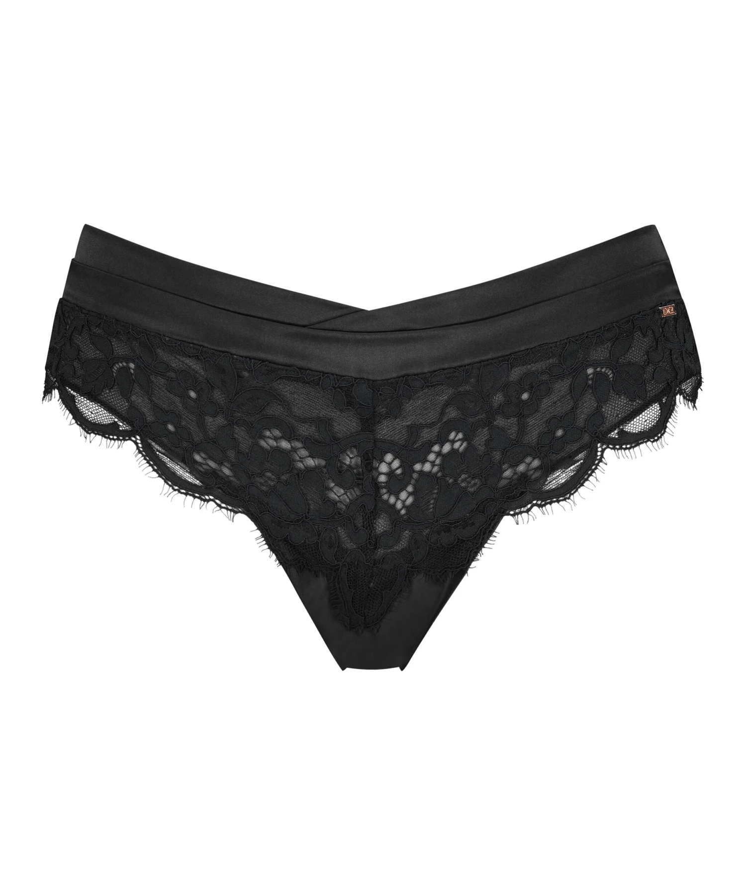 Slip Brésilien Taille Haute Genevieve - Noir 4 Slip Brésilien Taille Haute Genevieve - Noir – Image 4