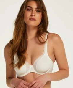 Soutien-gorge à Armatures Non-préformé En Maille - Blanc