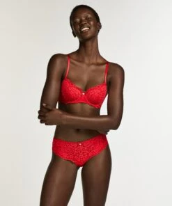 Slip Brésilien Rose - Rouge