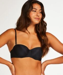 Soutien-gorge à Armatures Préformé Sans Bretelles Jane - Noir
