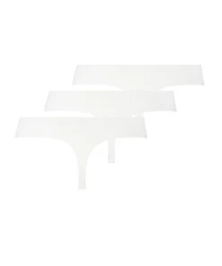 Lot De 3 Strings Invisibles - Blanc -Sous-vêtement Soldes 2024 196658 6