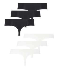 Lot De 6 Strings Invisibles - Blanc -Sous-vêtement Soldes 2024 196660 6