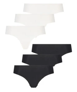 Lot De 6 Slips Invisibles En Coton - Blanc -Sous-vêtement Soldes 2024 196661 5