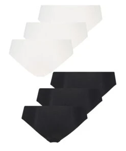 Lot De 6 Slips Invisibles En Coton - Blanc -Sous-vêtement Soldes 2024 196661 6