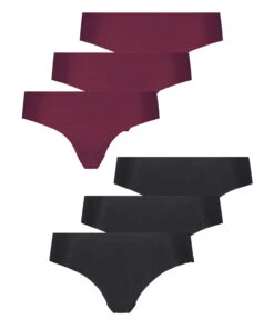Lot De 6 Slips Invisibles En Coton - Violet -Sous-vêtement Soldes 2024 196680 5