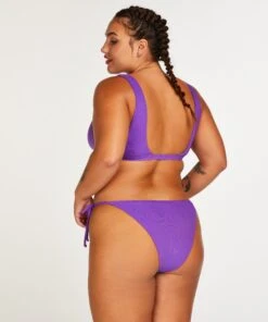 Bas De Bikini Cheeky Texture - Violet -Sous-vêtement Soldes 2024 198788 13