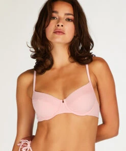 Haut De Bikini à Armatures Non Préformé Texture - Rose