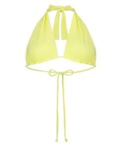 Haut De Bikini Triangle Multi-positions Texture - Jaune -Sous-vêtement Soldes 2024 198794 5
