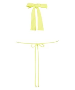 Haut De Bikini Triangle Multi-positions Texture - Jaune -Sous-vêtement Soldes 2024 198794 6