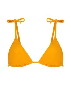 Haut De Bikini Triangle Texture - Orange -Sous-vêtement Soldes 2024 198796 5