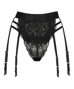 Slip Brésilien échancré Ellen Maid - Noir -Sous-vêtement Soldes 2024 199475 5